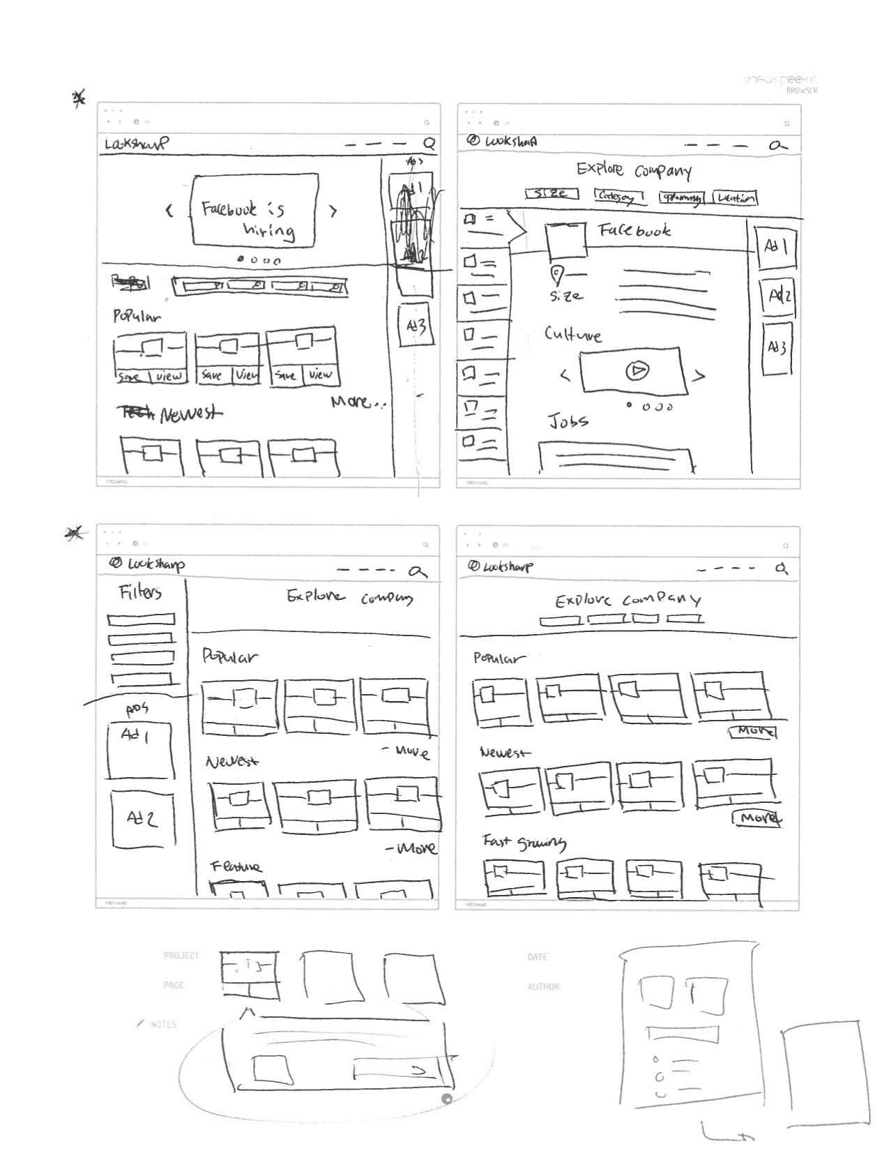 Web Wireframe Sketch 2