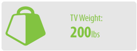 TV Weight: 200 lbs | Large TV Wall Mount