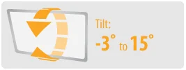 Tilt: -3° to 15° | Medium TV Wall Mount
