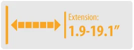Extension: 1.9-19.1” | Medium TV Wall Mount