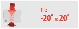 Tilt: -20° to 20° | Projector Mount