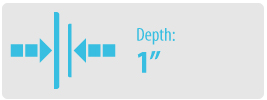 Depth: 1” | Medium TV Wall Mount