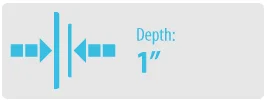 Depth: 1” | Large TV Wall Mount