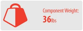 Component Weight: 36 lbs | AV Component Shelf Wall Mount