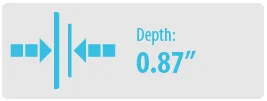 Depth: 0.87” | Medium TV Wall Mount