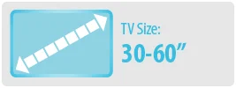 TV Size: 30-60" | Medium TV Wall Mount