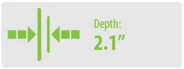 Depth: 2.1" | Large TV Wall Mount