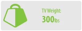 TV Weight: 300 lbs | Extra Large TV Wall Mount