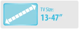 TV Size: 13-47" | Small TV Wall Mount