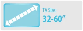 TV Size: 32-60" | Medium TV Wall Mount
