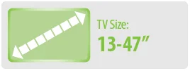 TV Size: 13-47" | Small TV Wall Mount