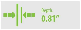 Depth: 0.81” | Small TV Wall Mount