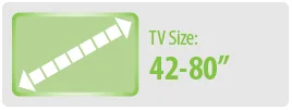 TV Size: 42-80" | Large TV Wall Mount