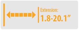 Extension: 1.8-20.1” | Small TV Wall Mount