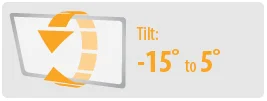 Tilt: -15° to 5° | Small TV Wall Mount