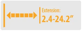 Extension: 2.4-24.2” | Medium TV Wall Mount