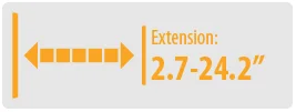 Extension: 2.7-24.2” | Large TV Wall Mount