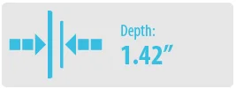 Depth: 1.42 | Extra Large TV Wall Mount