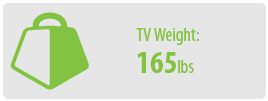 TV Weight: 165 lbs | Extra Large TV Wall Mount