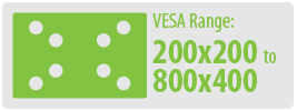 VESA Range: 200x200 to 800x400 | Extra Large TV Wall Mount