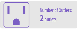 Number of Outlets: Two | 2 Outlet Surge Protector