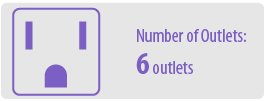 Number of Outlets: Six | 6 Outlet Surge Protector
