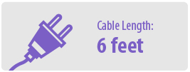 Cable Length: Six Feet | 6 Foot Power Cable