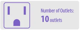 Number of Outlets: Ten | 10 Outlet Surge Protector