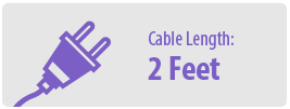 Cable Length: Two Feet | 2 Foot Power Cable