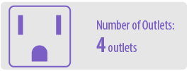 Number of Outlets: Four | 4 Outlet Power Strip