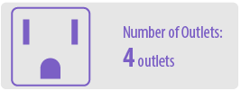Number of Outlets: Four | 4 Outlet Surge Protector