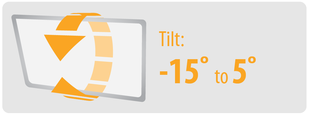 Tilt: -15° to 5° | Large TV Wall Moun