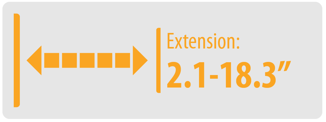 Extension: 2.1-18.3” | Large TV Wall Mount