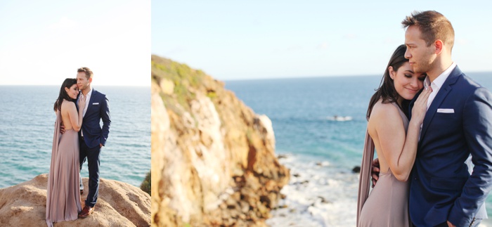 malibu southern california engagement photography oceanside cliff sunflower field