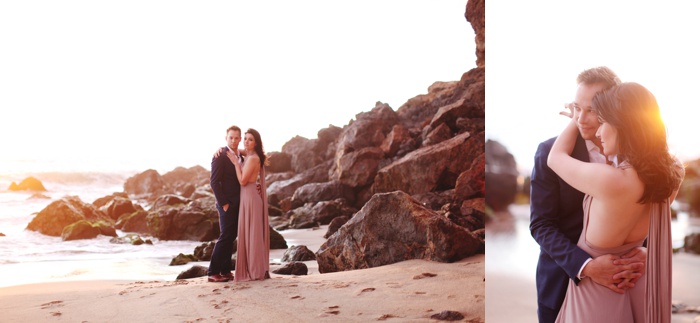 malibu southern california engagement photography oceanside cliff sunflower field