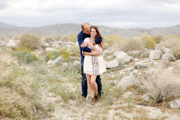Morongo Canyon, Morongo Valley, desert boho engagement shoot