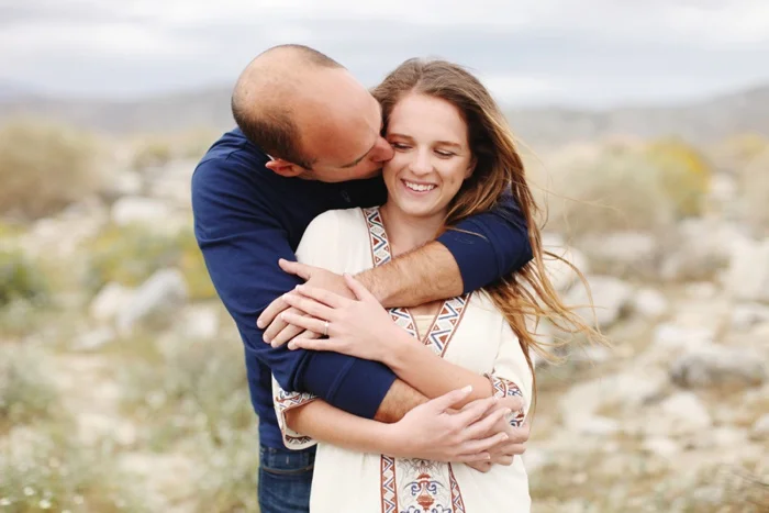 Morongo Canyon, Morongo Valley, desert boho engagement shoot