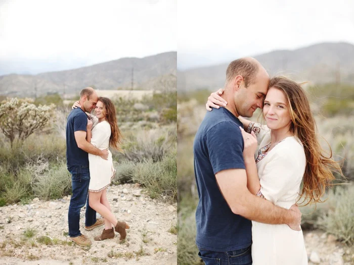 Morongo Canyon, Morongo Valley, desert boho engagement shoot
