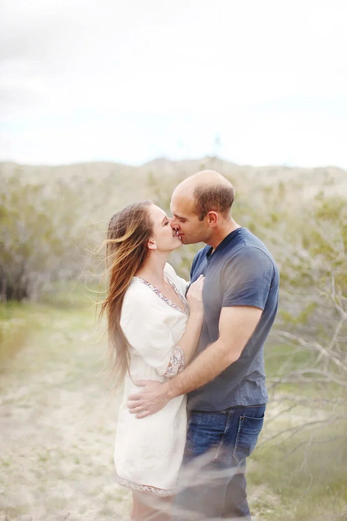 Morongo Canyon, Morongo Valley, desert boho engagement shoot