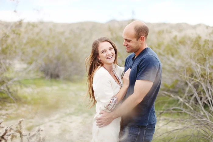Morongo Canyon, Morongo Valley, desert boho engagement shoot