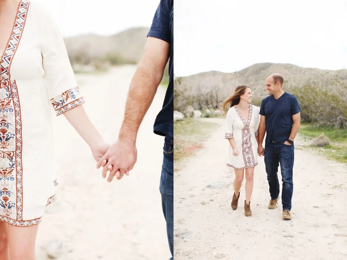 Morongo Canyon, Morongo Valley, desert boho engagement shoot