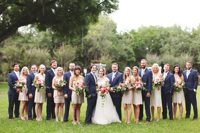 Cypress Grove Estate Orlando Central Florida Blush and Navy Wedding