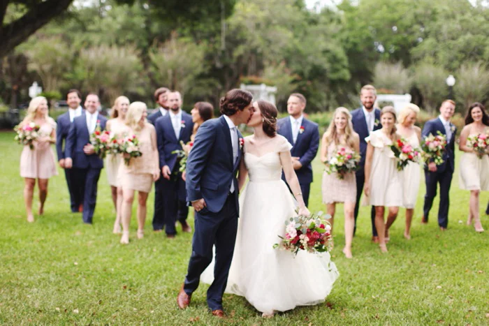 Cypress Grove Estate Orlando Central Florida Blush and Navy Wedding