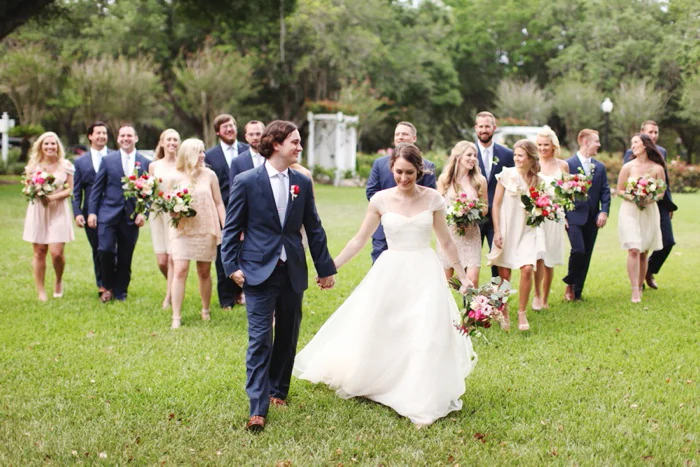 Cypress Grove Estate Orlando Central Florida Blush and Navy Wedding