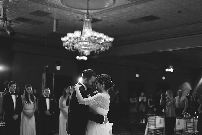 glamorous black tie navy gold and peach downtown orlando wedding photography