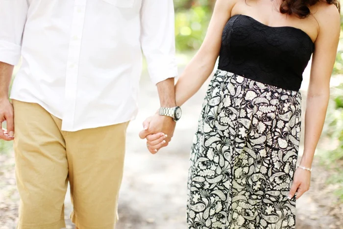 summertime romantic woodsy engagement session
