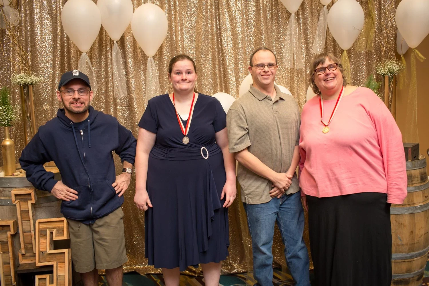 Guests of honor at the Jingle & Jazz fundraiser for Modern Living Services