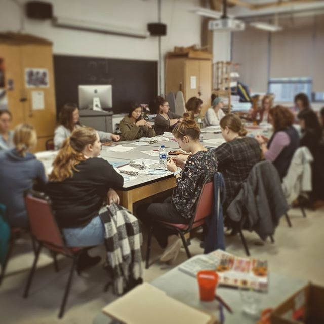 ... cheers to @ku_arted and @kutztownu for the priviledge of working with this #amazing group of #women who are #artists and #arteducators ... #Gram - I hope I made you #proud sharing the #tips and #tricks you taught me ... the new #generation of #em