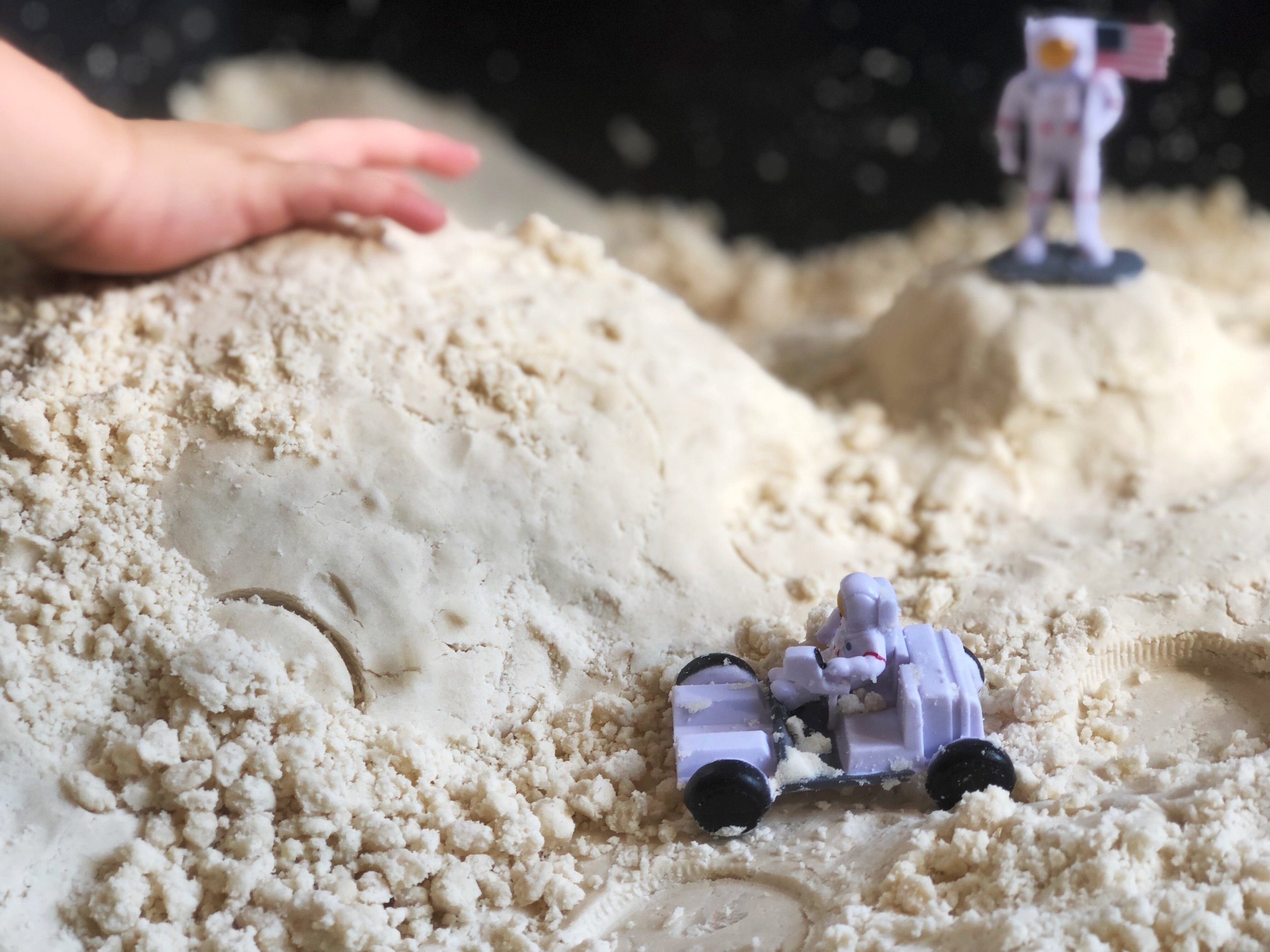 Lunar Dominoes (FREE PRINTABLE) and 2 ingredient Moon Sand recipe