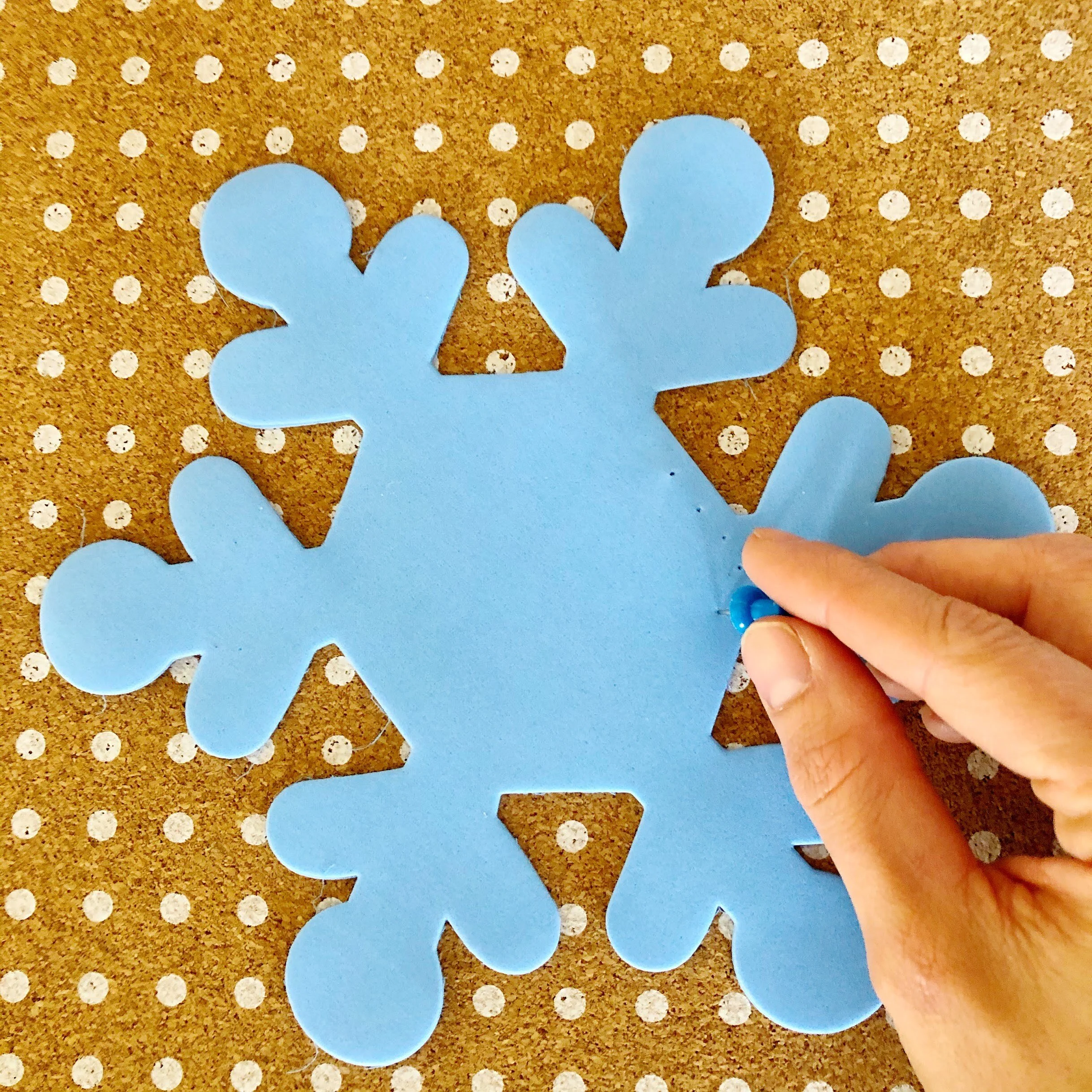 Pin Punch Snowflake & Winter {FREE} PRINTABLE PLAYDOUGH MAT